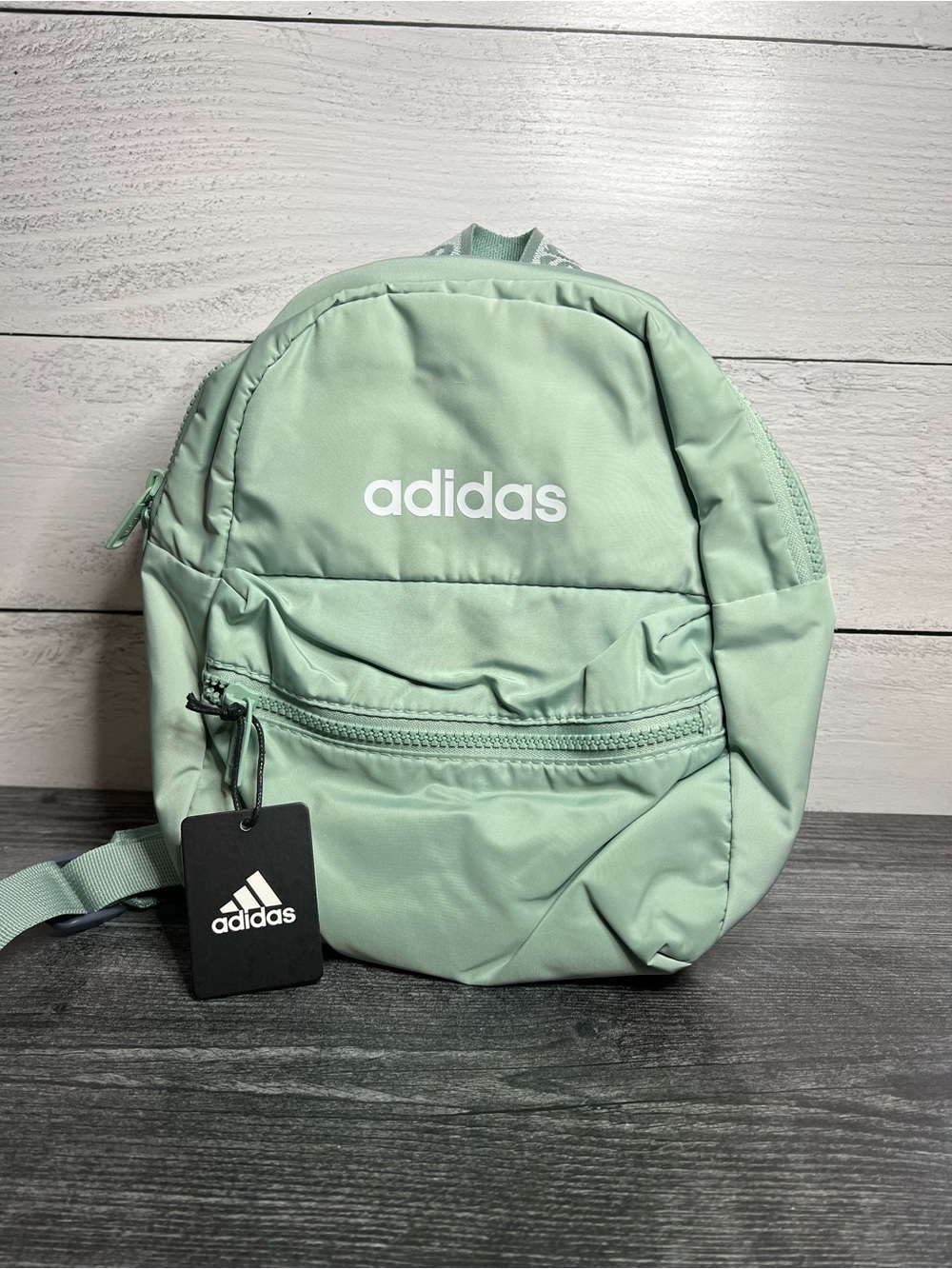 adidas Pastel Hazy Green Linear II Mini Backpack